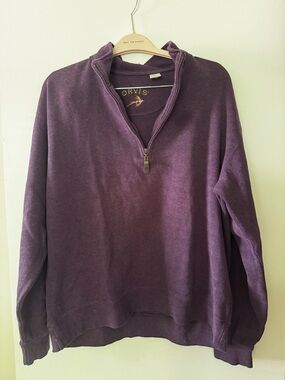Orvis Men’s Purple Quarter-Zip Sweatshirt